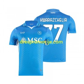 SSC Napoli Khvicha Kvaratskhelia 77 Dres Domaći 2024/2025 Kratkih Rukava